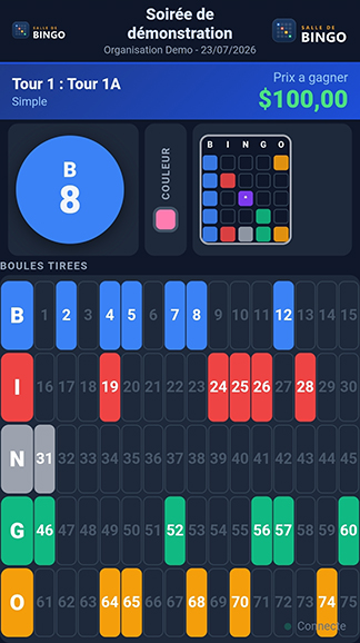 Page mobile pour les joueurs